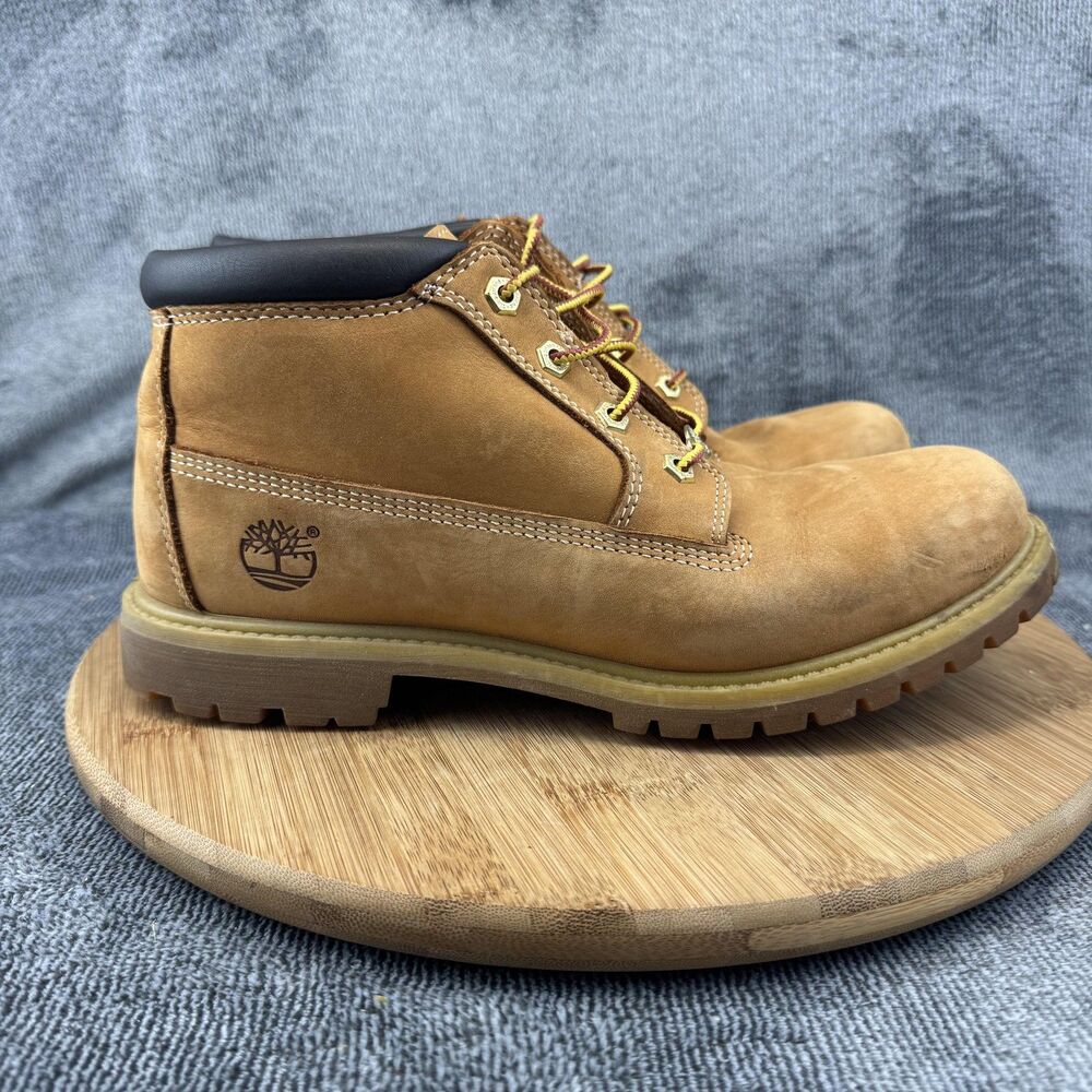 Timberland Boots Womens Size 10.5 Brown Nubuck Waterproof Chukka Ankle Work